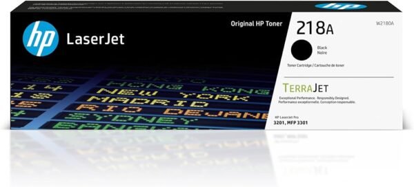 Refurbished Printer 218A Black Toner Cartridge | Works with Color printer Pro 3201, MFP 3301 Series.